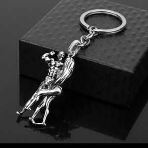 NWT Couple Male female fitness keychain